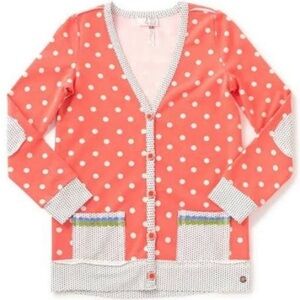 NWOT Matilda Jane - Hang Time Coral Polka Dot Cardigan